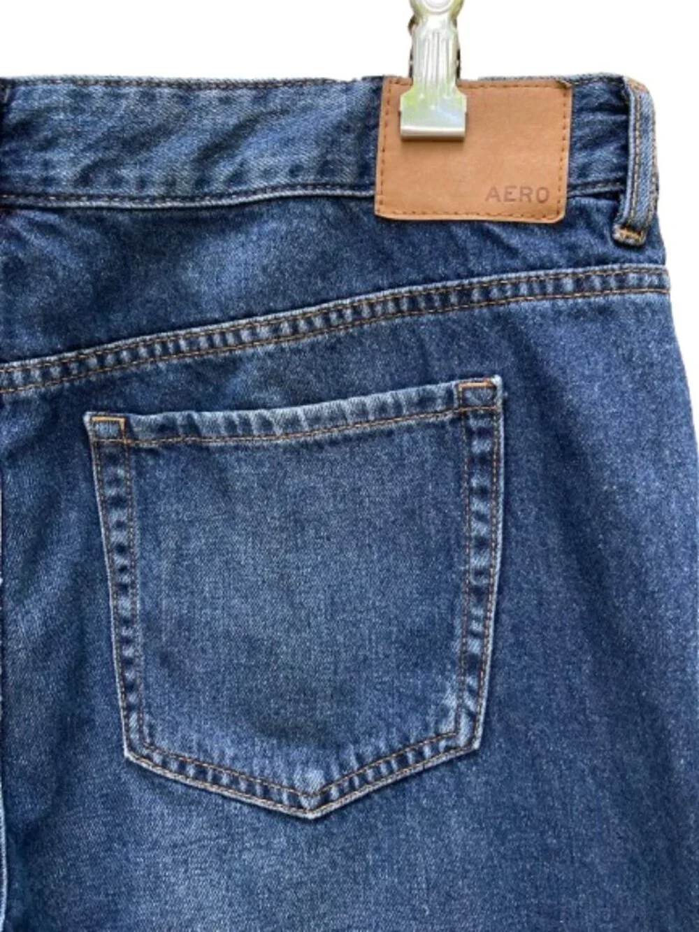 Aeropostale Aero Baggy Wide Leg Jeans High Rise Med. Blue Skater EUC,  sz. 12S